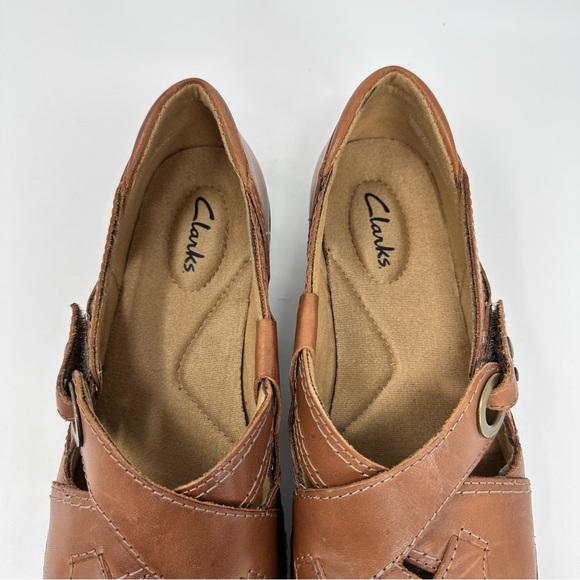 Clark’s Ashland India Tan Women’s Brown Leather Slip on Flats - Picture 7 of 16